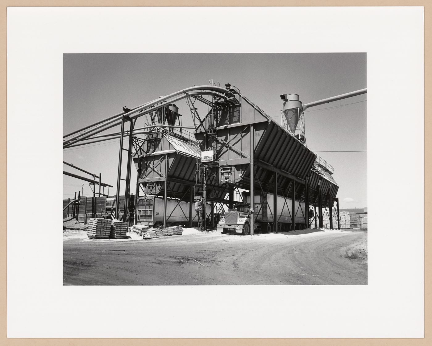 Jack pine chip bin, Great West Timber Ltd., Thunder Bay, Ontario, from the series The Forms of Canadian Industrial Architecture