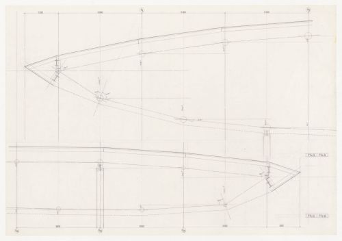 Partial sections for roof of Galaxy Toyama Gymnasium, Imizu, Japan