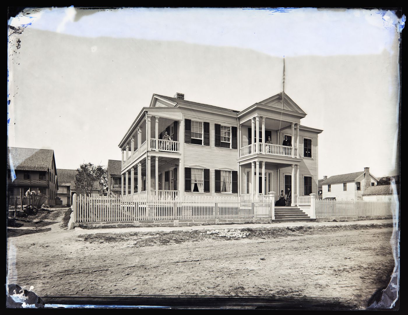 View of a house in (possibly) St. Augustine, Florida, United States of America