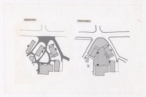 Plan showing road adjustments for the Sichuan housing project for "Housing a Billion: Village Upgrading: Jianlu, China" publication
