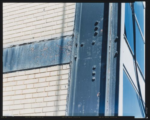 Detail of a corner of the Minerals and Metals Research Building, IIT Research Institute, Chicago, Illinois