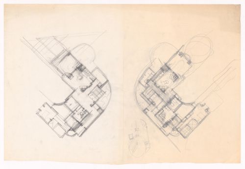 Sketch floor plans for Casa Marques Pinto, Porto, Portugal