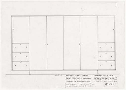 Details of cabinets for Banco Borges & Irmão II [Borges & Irmão bank II], Vila do Conde, Portugal