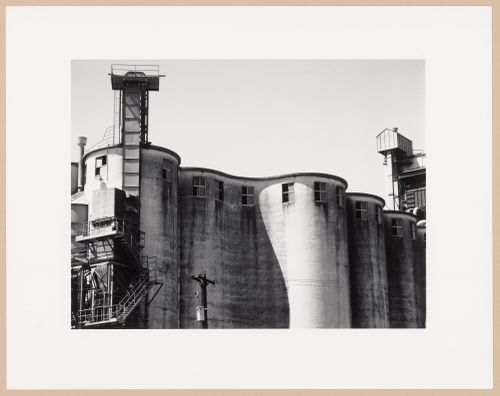 Detail of grain elevators, Pacific Grain Elevators, Vancouver, British Columbia, from the series The Forms of Canadian Industrial Architecture