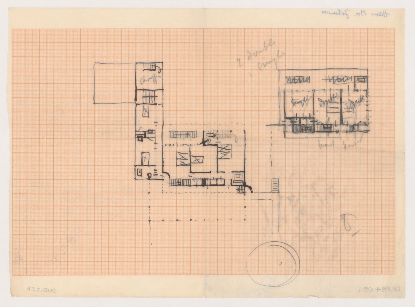 Sketch plans for Johnson House, Pinehurst, North Carolina