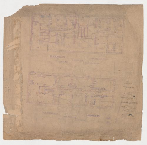 Monadnock and Kearsarge Buildings, Chicago: Basement and first floor plans