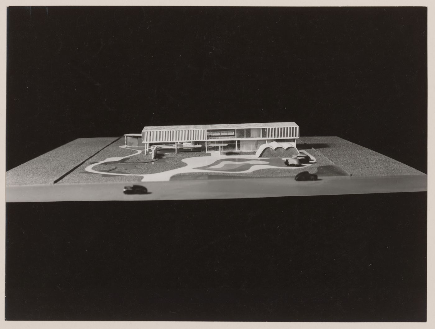 View of model for Burton Tremaine house, Santa Barbara, California, United States
