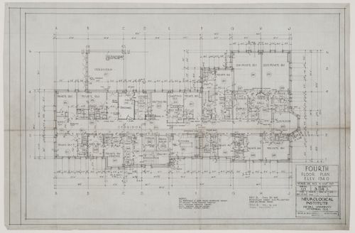 Montréal Neurological Institute, Montréal, Québec: fourth floor plan