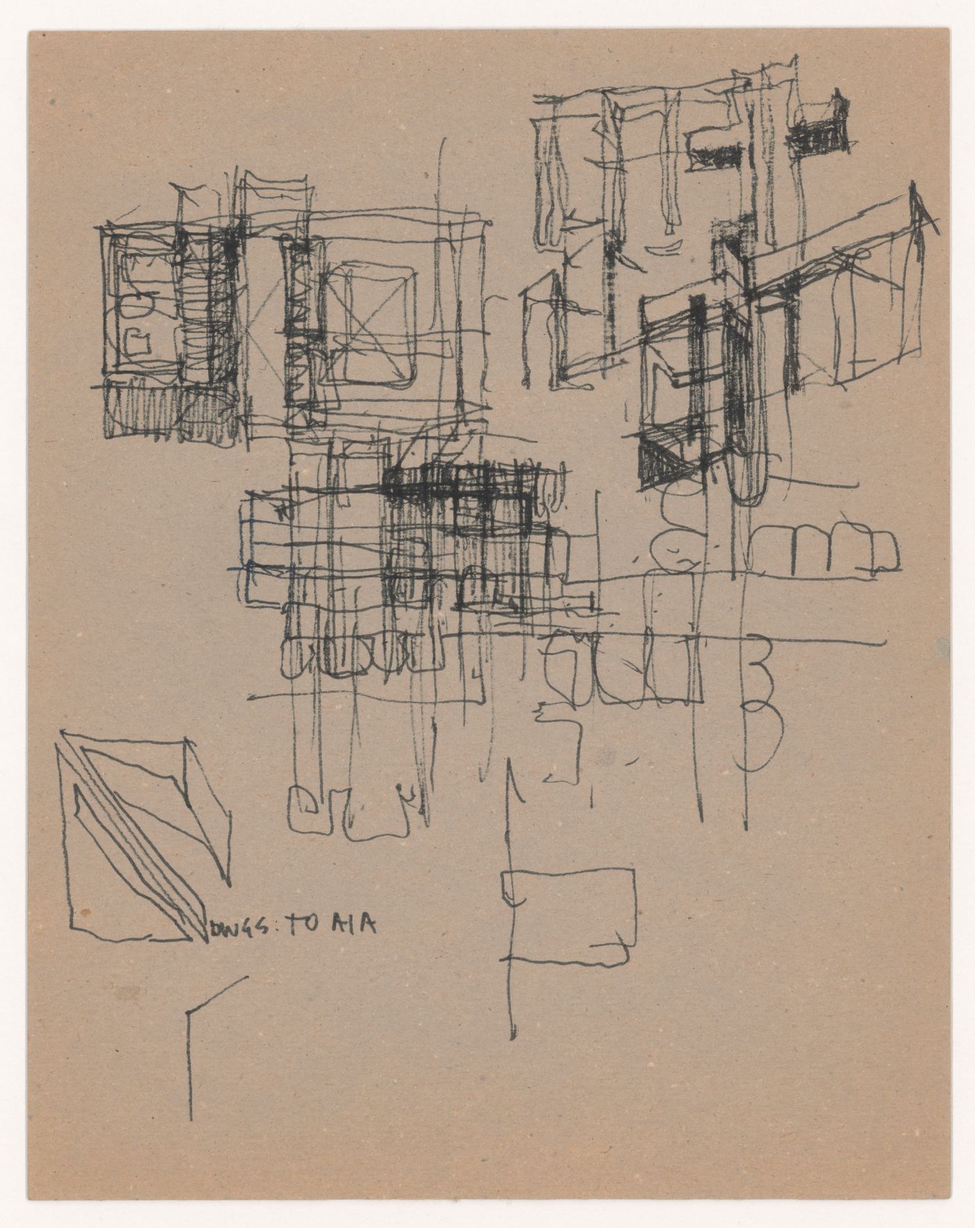 Sketches for House VI, Cornwall, Connecticut