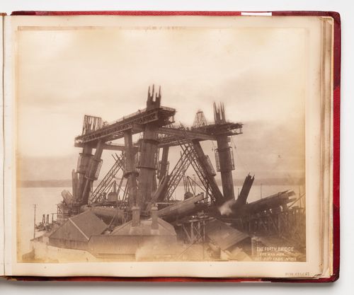 View of the Forth Bridge under construction, Firth of Forth, Scotland, United Kingdom