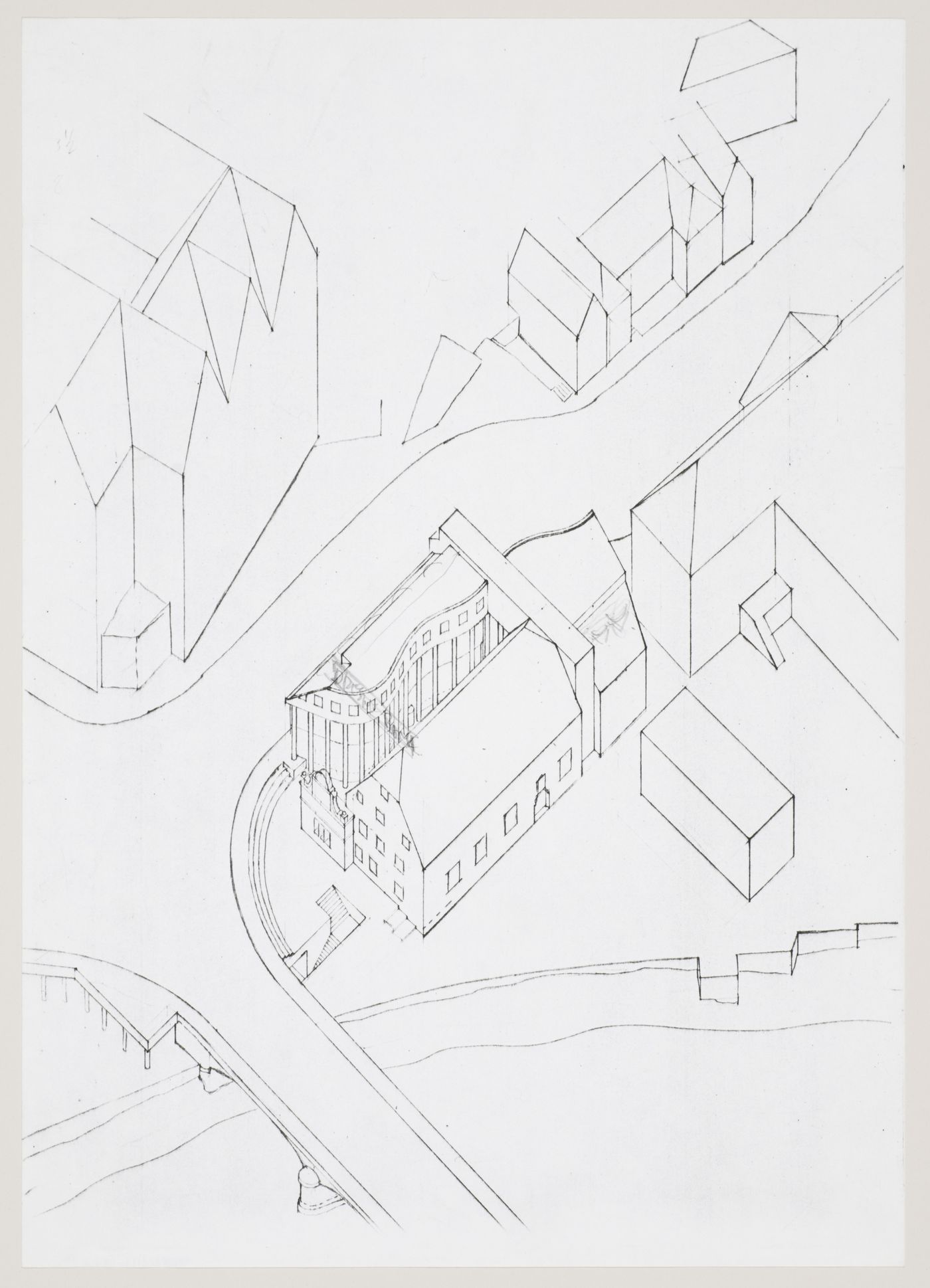 Dresdner Bank, Marburg, Germany: site axonometric