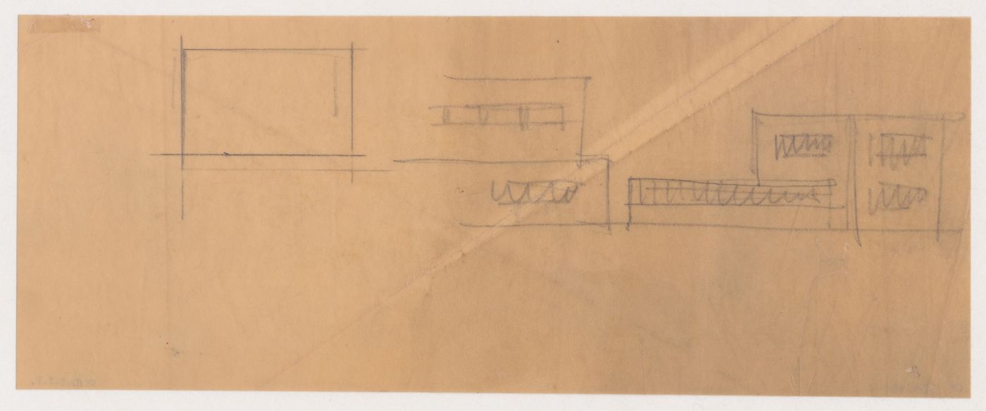 Sketch elevations for Kiefhoek Housing Estate, Rotterdam, Netherlands