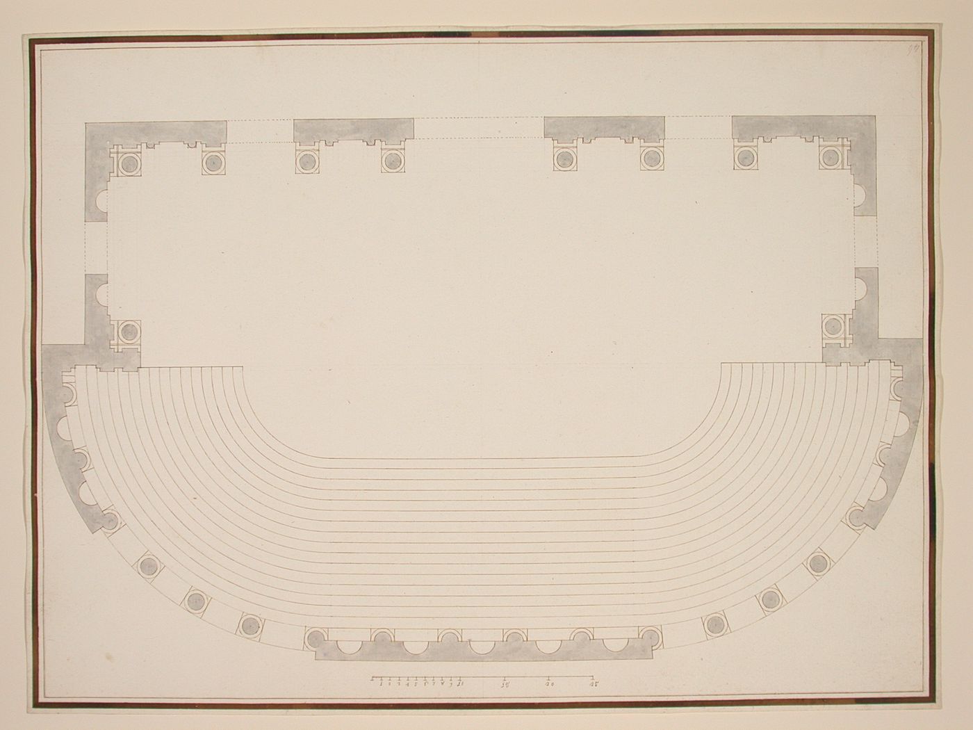 Plan of the Teatro Olimpico, Vicenza