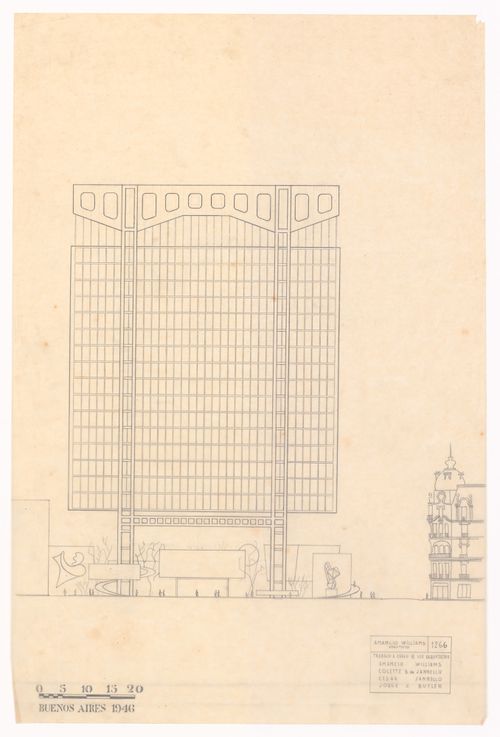 Elevation for Edifico suspendido de oficinas