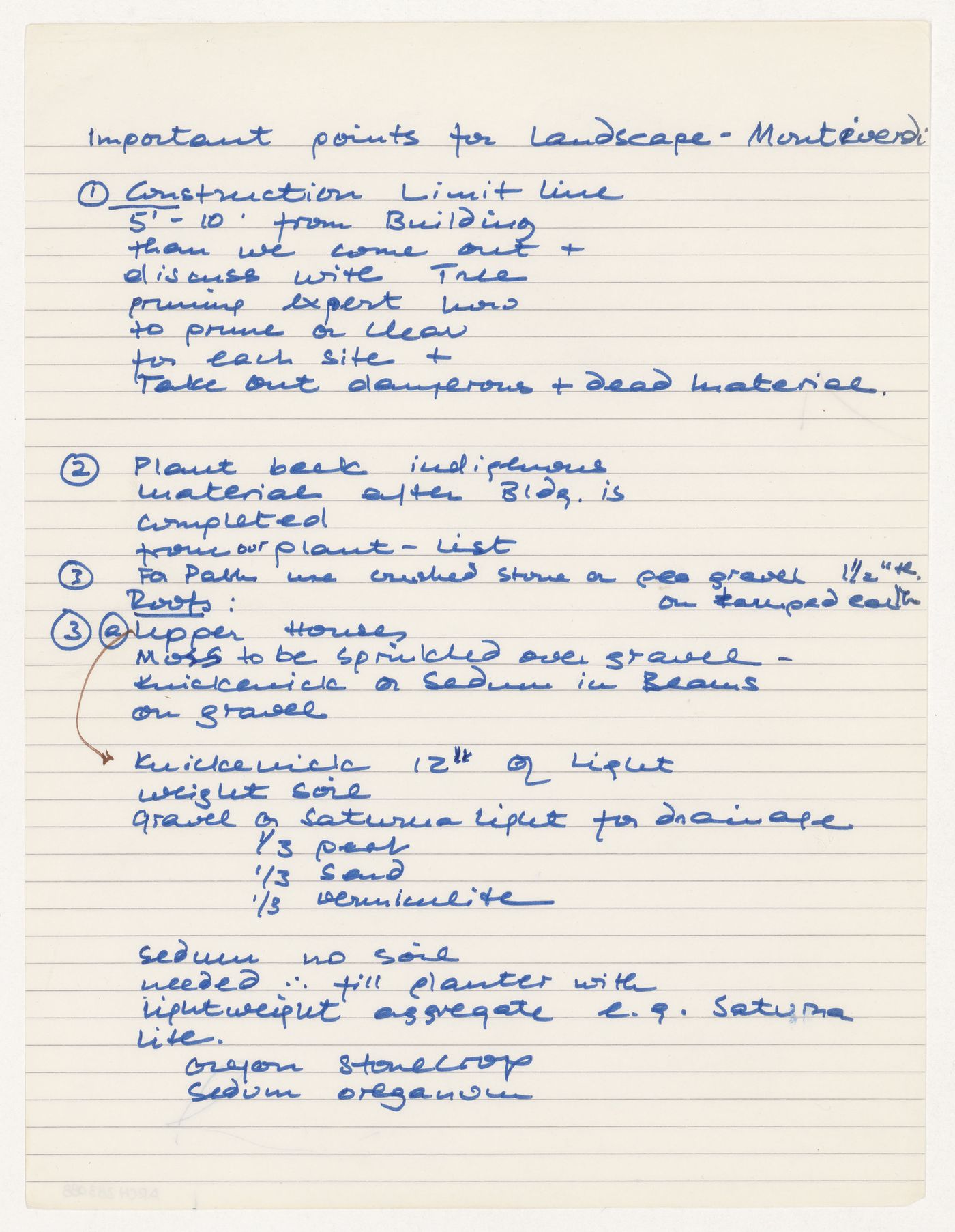 Notes on landscape design for Montiverdi Estates, West Vancouver, British Columbia