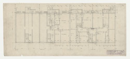 Ground floor plan for type B and type EO housing units for Block VIII, Hellerhof Housing Estate, Frankfurt am Main, Germany