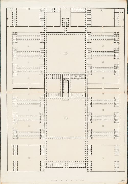Ideal hospital for 1000 to 1200 patients, Paris: Plan