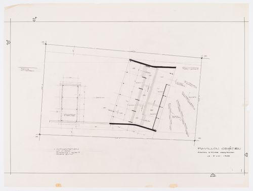 Plan d'implantation pour Pavillon Chrétien, Expo 67, Montréal, Québec