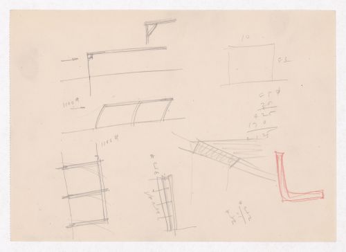 Various documents and drawings including furniture design and office renovation: File G 685