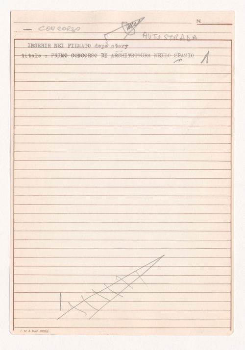 Notes and sketches for Architettura Interplanetaria [Interplanetary Architecture]