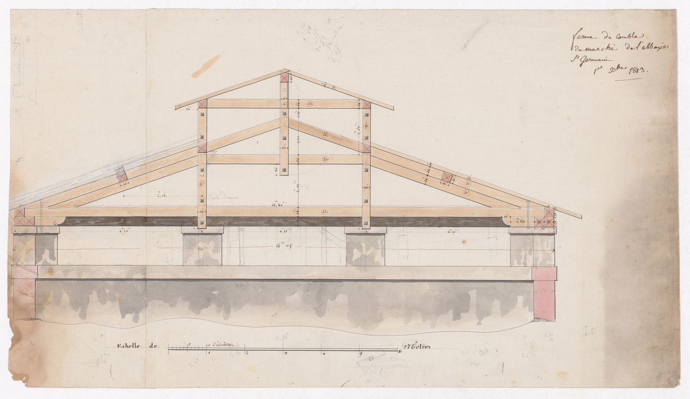 Section for Boucherie, Marché des Carmes, Paris