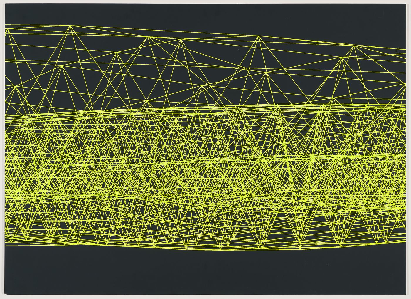 Wireframe perspective of a detail from the space frame for the Galaxy Toyama Gymnasium, Imizu, Toyama, Japan