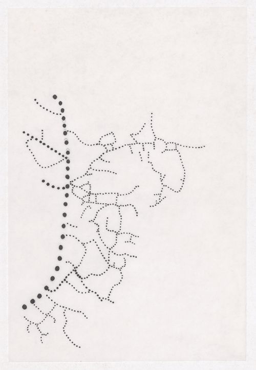 Plan showing the road network for the Sichuan housing project for "Housing a Billion: Village Upgrading: Jianlu, China" publication