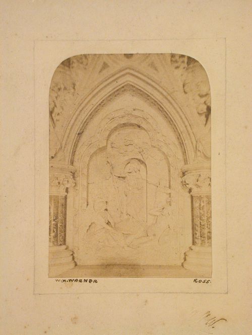 Close-up view of a reredos showing "The Resurrection", Hereford Cathedral, Hereford, England