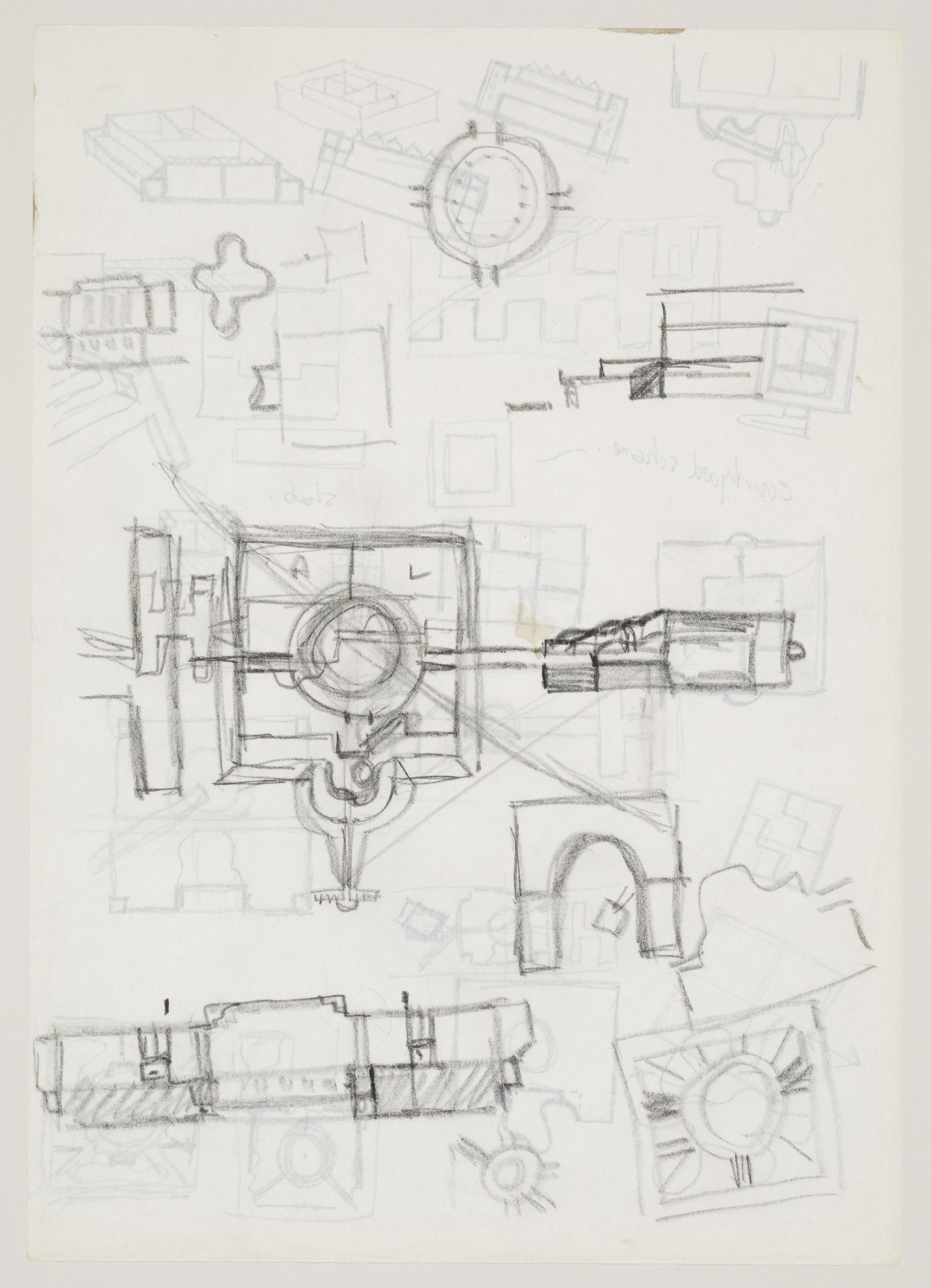 Staatsgalerie, Stuttgart, Germany: conceptual sketches