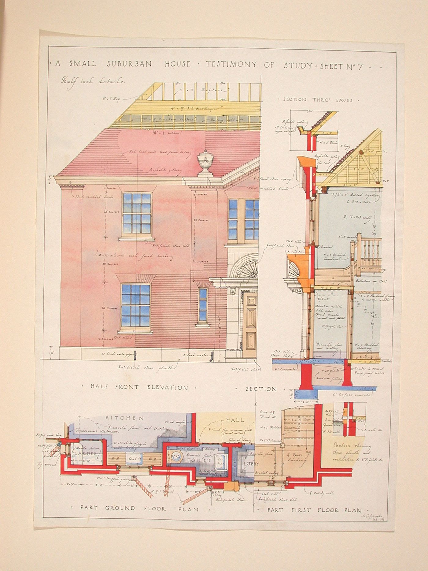 Small suburban house - Sheet No. 7