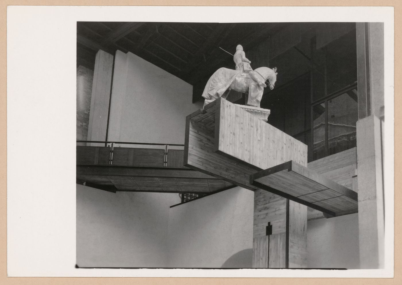 View of the Can Grande della Scala Statue, from the ground floor, Museo di Castelvecchio, Verona, Italy