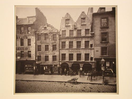 View of far buildings in High Street, Glasgow, Scotland