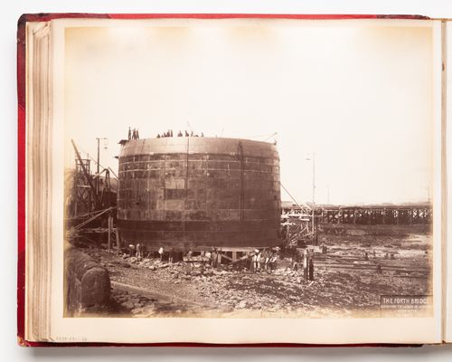 View of the Forth Bridge under construction, Firth of Forth, Scotland, United Kingdom