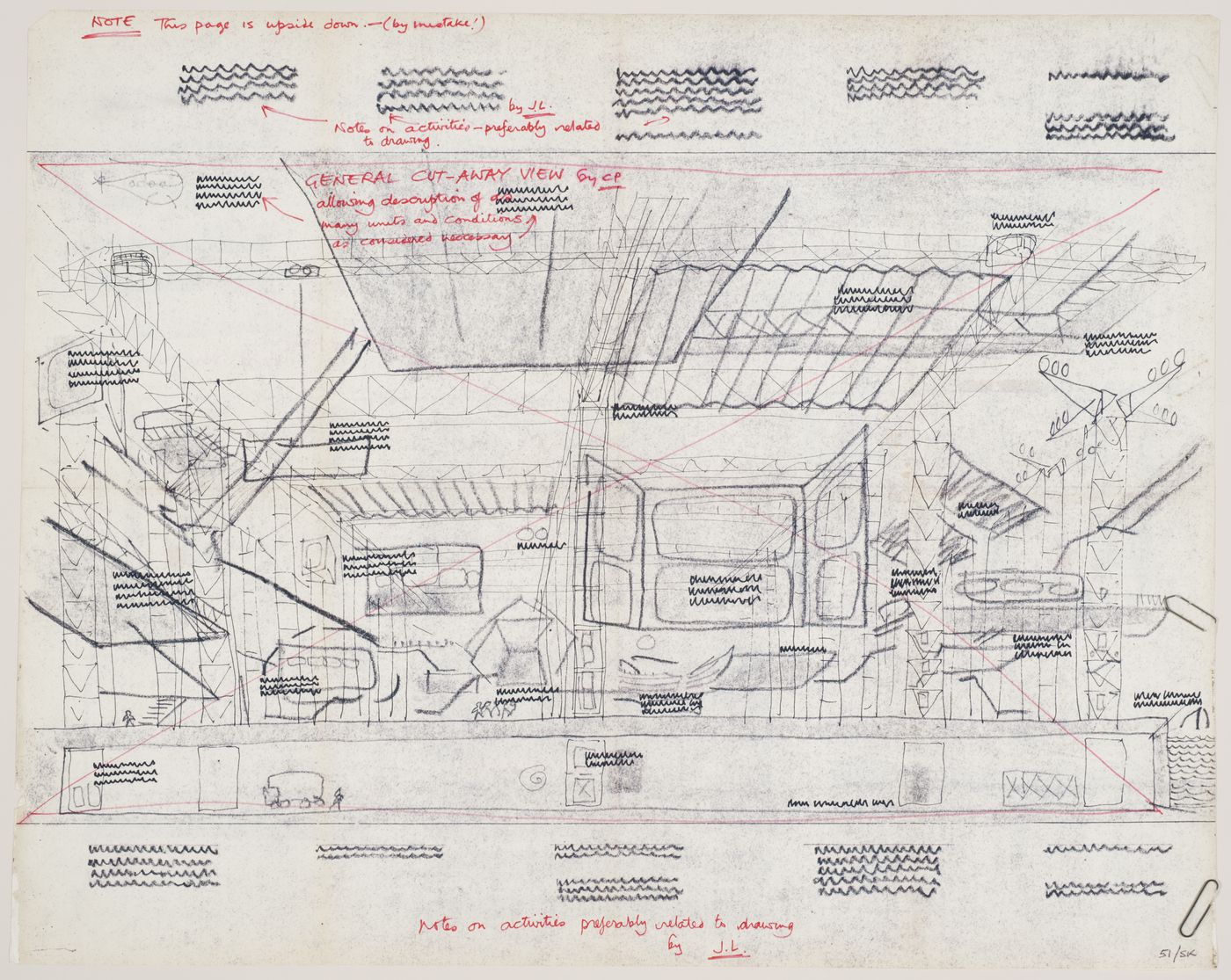 Draft layout of a brochure about the Fun Palace project