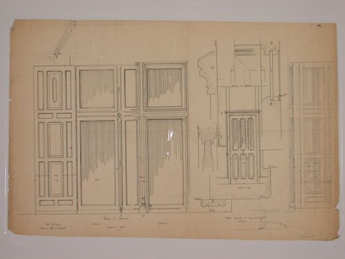 Drwgs rel.to Chateau deLanchneil(?)-interior wall elev&det