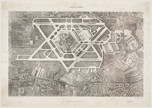 Aerial view of London Airport (Heathrow), Greater London, England