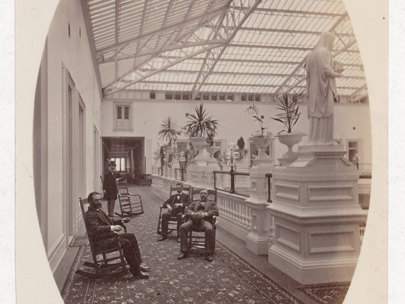 Interior view of seventh floor tier of the Grand Court of the Palace