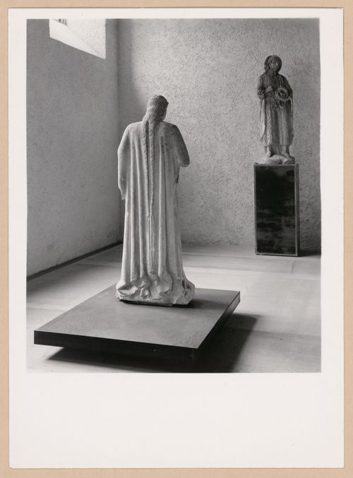 Interior view of a gallery showing statues, Museo di Castelvecchio, Verona, Italy