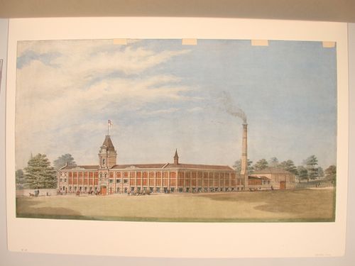 A view of the Meersbrook Tannery and Premises, Derbyshire, Great Britain