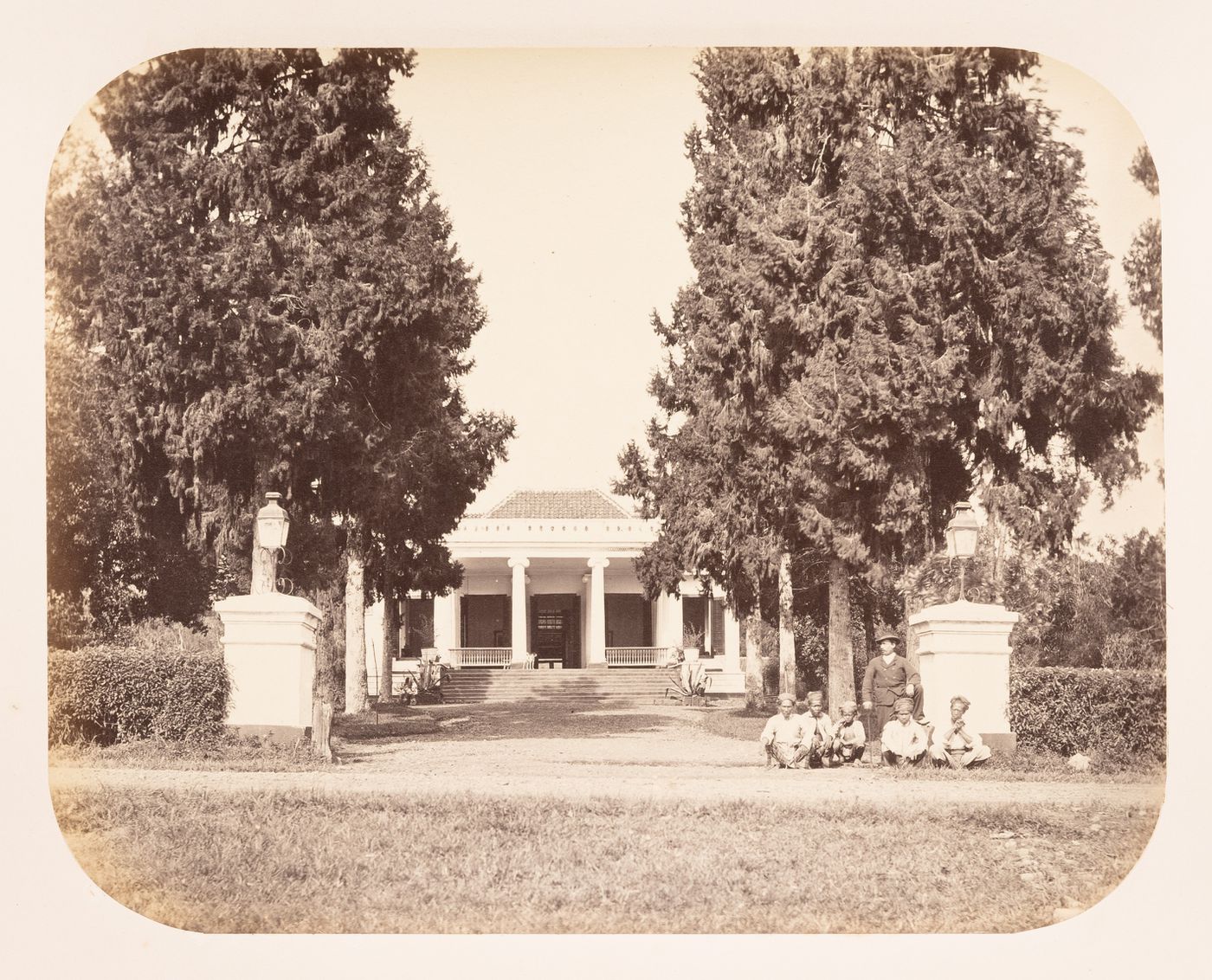 View of the Governor General's Palace (now known as Istana Cipanas), Tjipanas (now Cipanas), Dutch East Indies (now Indonesia)