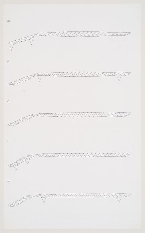 Space frame sections (X6-X10), Odawara Municipal Sports Complex, Odawara, Kanagawa, Japan