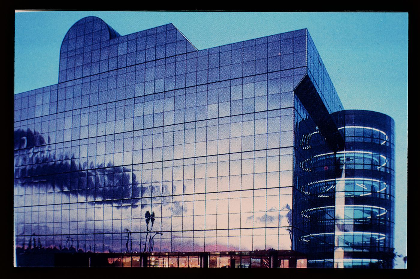 Slide of a photograph of Pacific Design Centre, Los Angeles, by Cesar Pelli