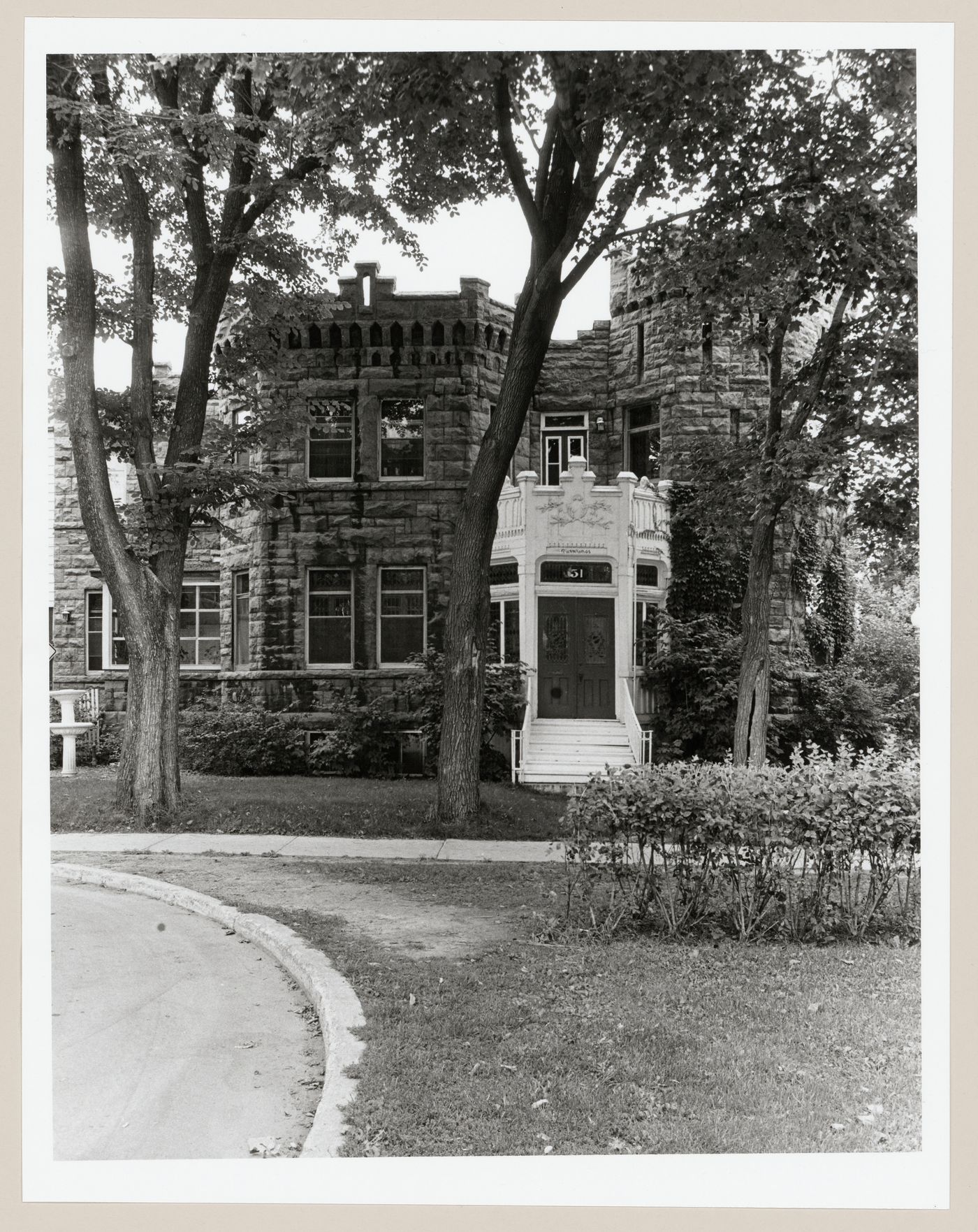 View of the principal façade of Pierrefonds, 51 Clandeboye Avenue, Westmount, Québec