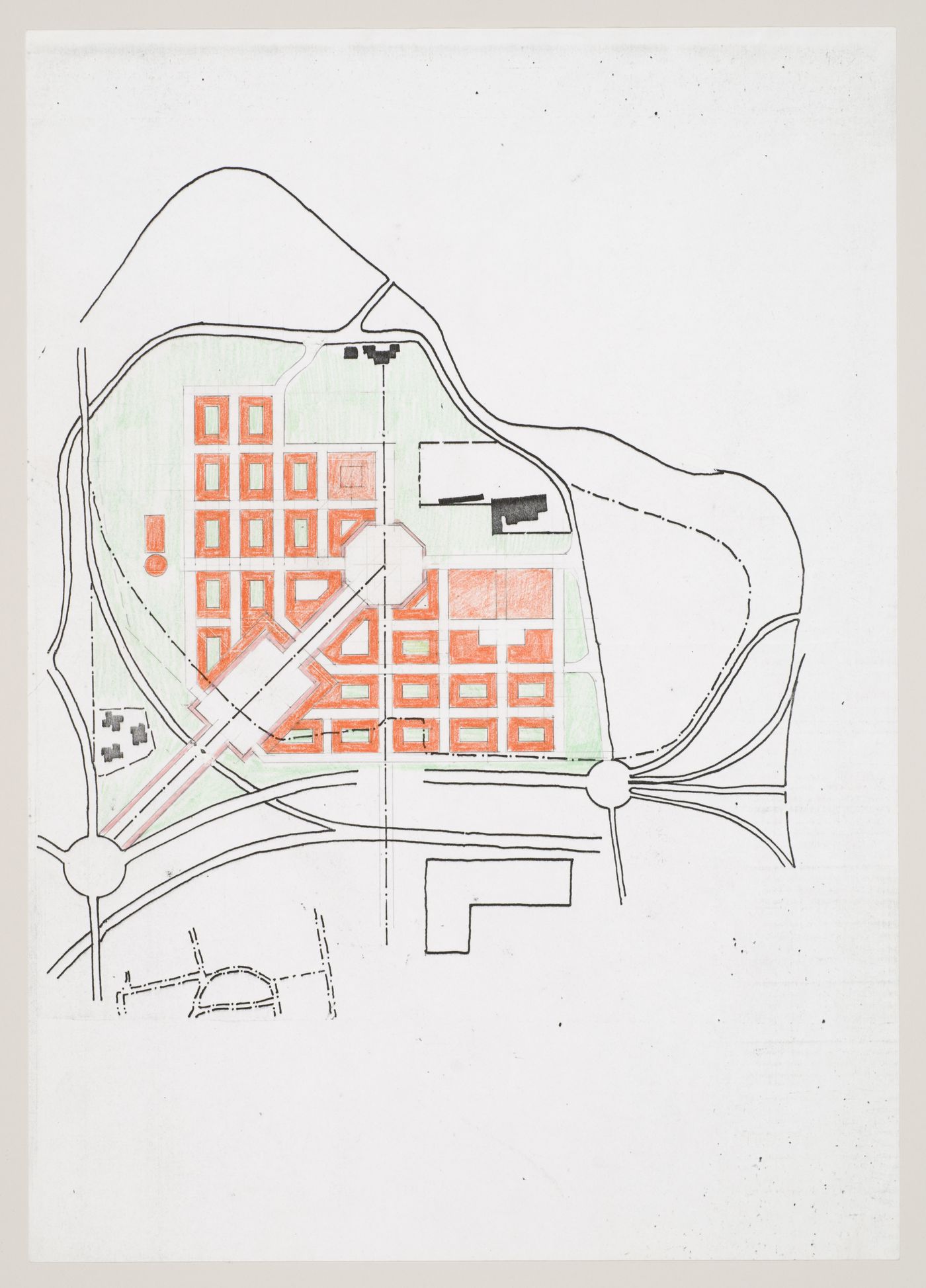 New Town Centre, Caselecchio di Reno, Italy: plan
