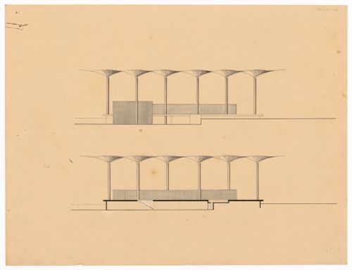 Elevation and section for Casa en Punta del Este, Punta del Este, Uruguay