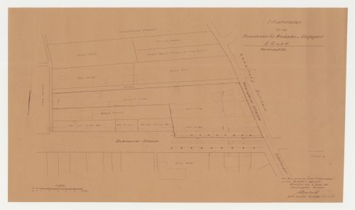 Site plan of existing conditions for a housing estate, Wiesbaden, Germany