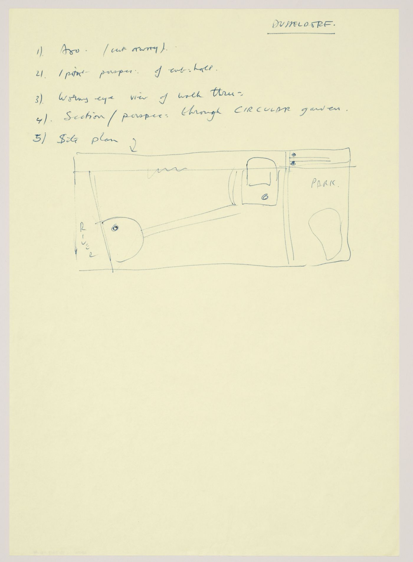 Nordrhein-Westfalen Museum, Dusseldorf, Germany: sketch site plan