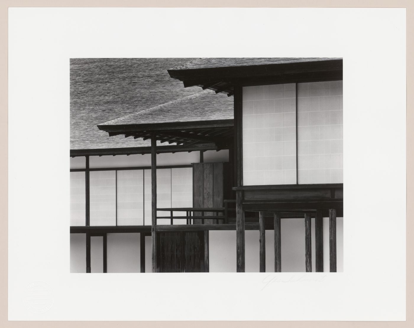 Partial view of the roofs of the three shoins, Katsura Imperial Villa, Kyoto, Japan (in collaboration with Kenzo Tange architect)