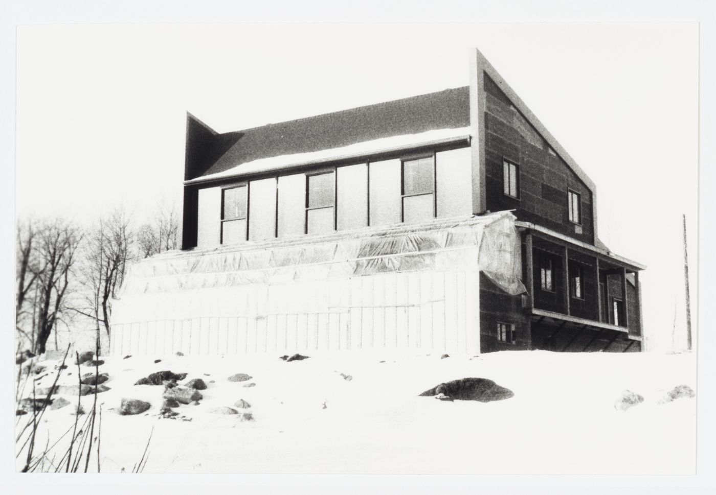 Vue hivernale de la Maison Bernard Laurin, Saint-Benoît, Mirabel, Québec, Canada