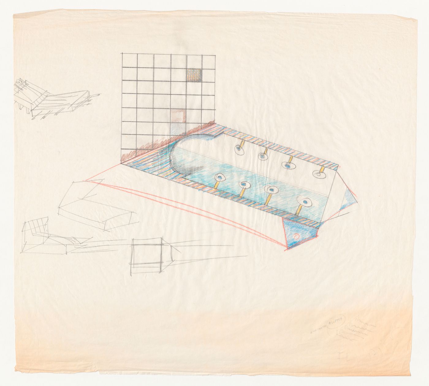 Sketches for Fortezza da Basso, National Centre for Arts and Crafts, Florence, Italy